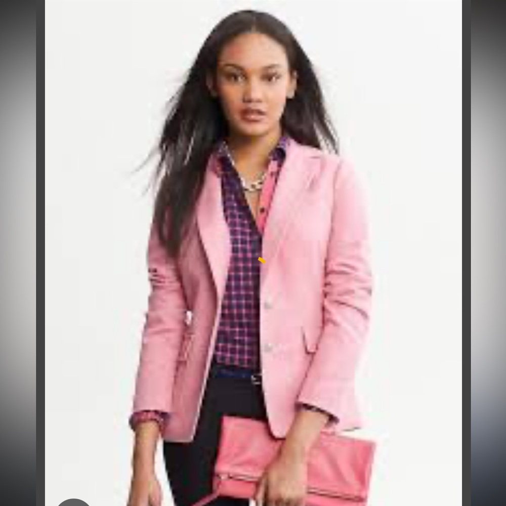 BR Pink Herringbone Blazer